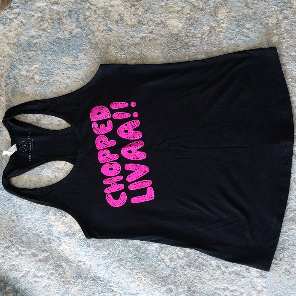 Ideal T by Next Level Muscle Tank Top L Hot Pink Graphics